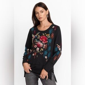 Johnny Was Ashira Raw Seam Long Sleeve Tee